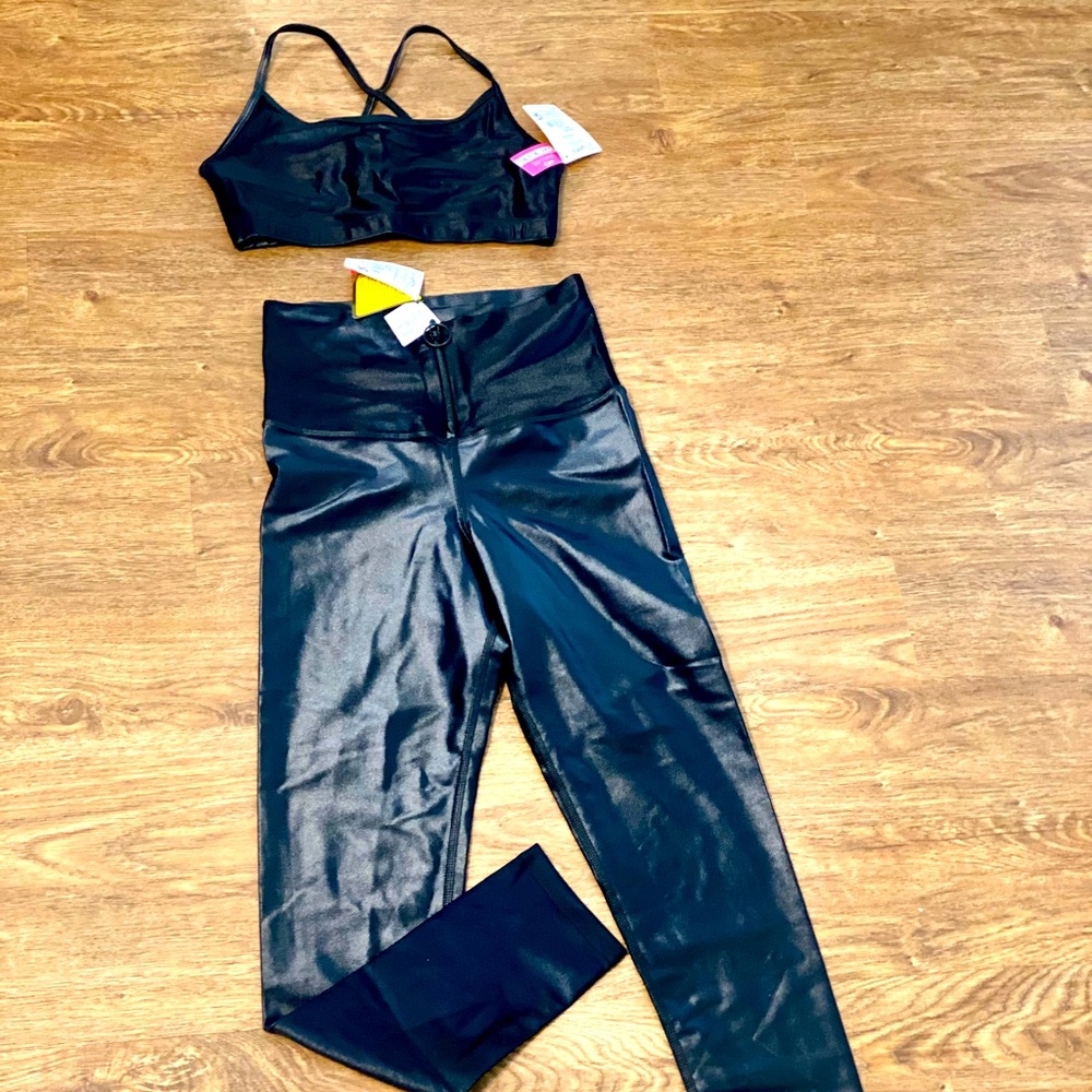 Sports bras and leggings